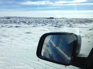 The trailers in the lead, in this snow covered terrain