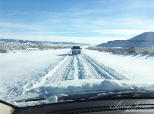 We drove over 2 hours on snow covered roads